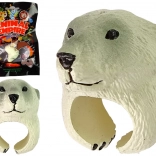 Regulowany dziecięcy pierścionek z głową niedźwiedzia polarnego