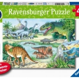 Puzzle Świat dinozaurów 2x24 elementy od Ravensburger