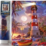 Diamentowe malowanie Latarnia morska 30x40 cm