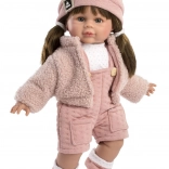 Realistyczna lalka z dźwiękami i tekstylnym ciałem - 36 cm