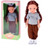 Lovely Girl lalka z satynowymi warkoczykami w sportowym stroju 33 cm