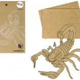 Drewniane puzzle 3D skorpion – edukacyjna układanka, 35 elementów