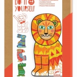 Djeco kolorowanki – konturowe puzzle Zwierzątka 4×12 elementów