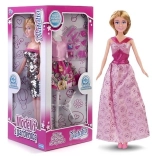 Lalka modelka z garderobą 29 cm