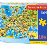 Układanka Puzzle Mapa Europy 100 elementów