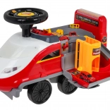 Interaktywne jeździdełko 2w1 strażacy ze światłami i dźwiękami z parkingiem i 4 autkami