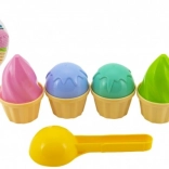 Zestaw foremek do robienia lodów z piasku