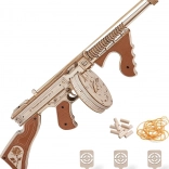 RoboTime 3D drewniana mechaniczna układanka pistolet maszynowy THOMPSON