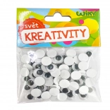 Ruchome oczka 12 mm, 80 szt.