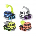 Metalowe auto budowlane 6 cm na napęd typu pull-back