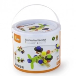 Drewniany zestaw konstrukcyjny w wiaderku, 48 elementów (3+)