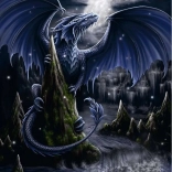 Puzzle 1500 elementów czarny smok Ravensburger