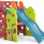 Feber dziecięcy plac zabaw ze zjeżdżalnią i stolikiem Wood House