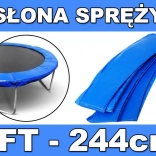 Ochronny kołnierz na sprężyny do trampoliny ogrodowej 244 cm (8 FT) – niebieski