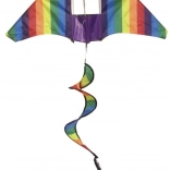 Kolorowy latawiec z wirującą tęczą