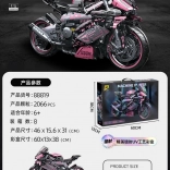 Różowy sportowy motocykl do złożenia 2066 elementów 1:5