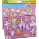 Szablony do rysowania księżniczki i baletnice LENA