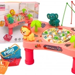 Gra stołowa łowienie rybek – różowy stolik dla dzieci