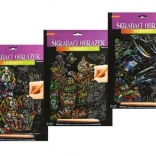 Tęczowy obrazek do wydrapywania Psy 20x25 cm