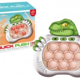 Sensoryczna gra pop it dinozaur ze światłami i dźwiękami – zielona