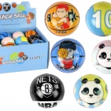 Kolorowa piłeczka z ilustracją z pandą dla dzieci 7 cm