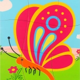 Warstwowe drewniane puzzle Motyl