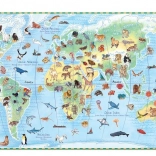 DJECO Puzzle obserwacyjne: zwierzęta z całego świata 100 elementów