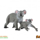 Koala z młodym – zestaw 2 plastikowych figurek 4–6 cm