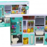 Dziecięcy zestaw łazienkowy 4 w 1 – prysznic, toaleta, pralka i akcesoria