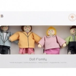 VIGA zestaw drewnianych laleczek – rodzina 4 szt.
