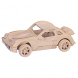 Drewniane 3D puzzle Porsche duże