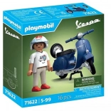 Zestaw figurek Playmobil Vespa 150 Sprint Veloce 1969 niebieska
