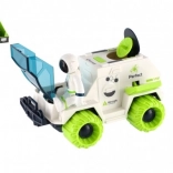 Zestaw kosmiczny samochód na napęd cierny z astronautą i satelitą