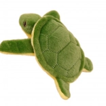 Pluszowy żółwik z piszczałką i brelokiem zielony 15 cm