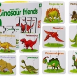 edukacyjne puzzle dinozaury – 10 par po angielsku