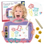 Woopie magnetyczna tablica do rysowania ze stempelkami i szablonami