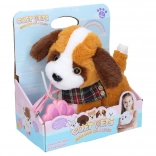 Chodzący pluszowy pies z efektami na kabel 22 cm