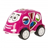 Sorter samochodzik z kształtami – różowy Pilsan
