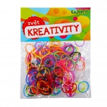 Magiczne gumki do zaplatania w różnych kolorach, 200 szt.