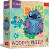 Drewniane puzzle z 50 elementami Lilo & Stitch