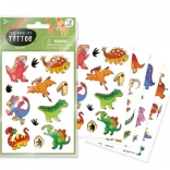 Tymczasowe tatuaże Dinozaury, 4 arkusze