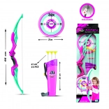 Różowy zestaw łuczniczy dla dzieci z akcesoriami