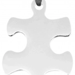 Stalowy wisiorek puzzle – lewy element