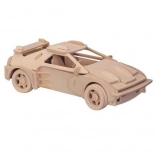 Drewniane puzzle 3D sportowy samochód Ferrari – duży model