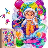 Drewniane puzzle Kosmiczny podróżnik 120 elementów