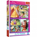 Puzzle 2x70 Disney Księżniczki Bajkowe Dni