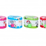 Metalowa owalna skarbonka 10 × 6,5 cm