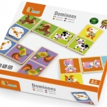 Viga Drewniane domino Farma 28 elementów Montessori