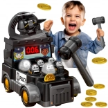 Woopie gra zręcznościowa Uderz kreta – radiowóz policyjny z akcesoriami