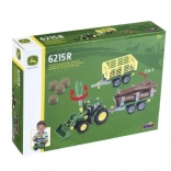 Traktor John Deere do złożenia z 2 przyczepami